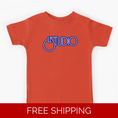 Le Studio Kids T-Shirt White & Blue logo